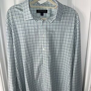 Mizzen+Main Men's Green and Blue Plaid Shirt